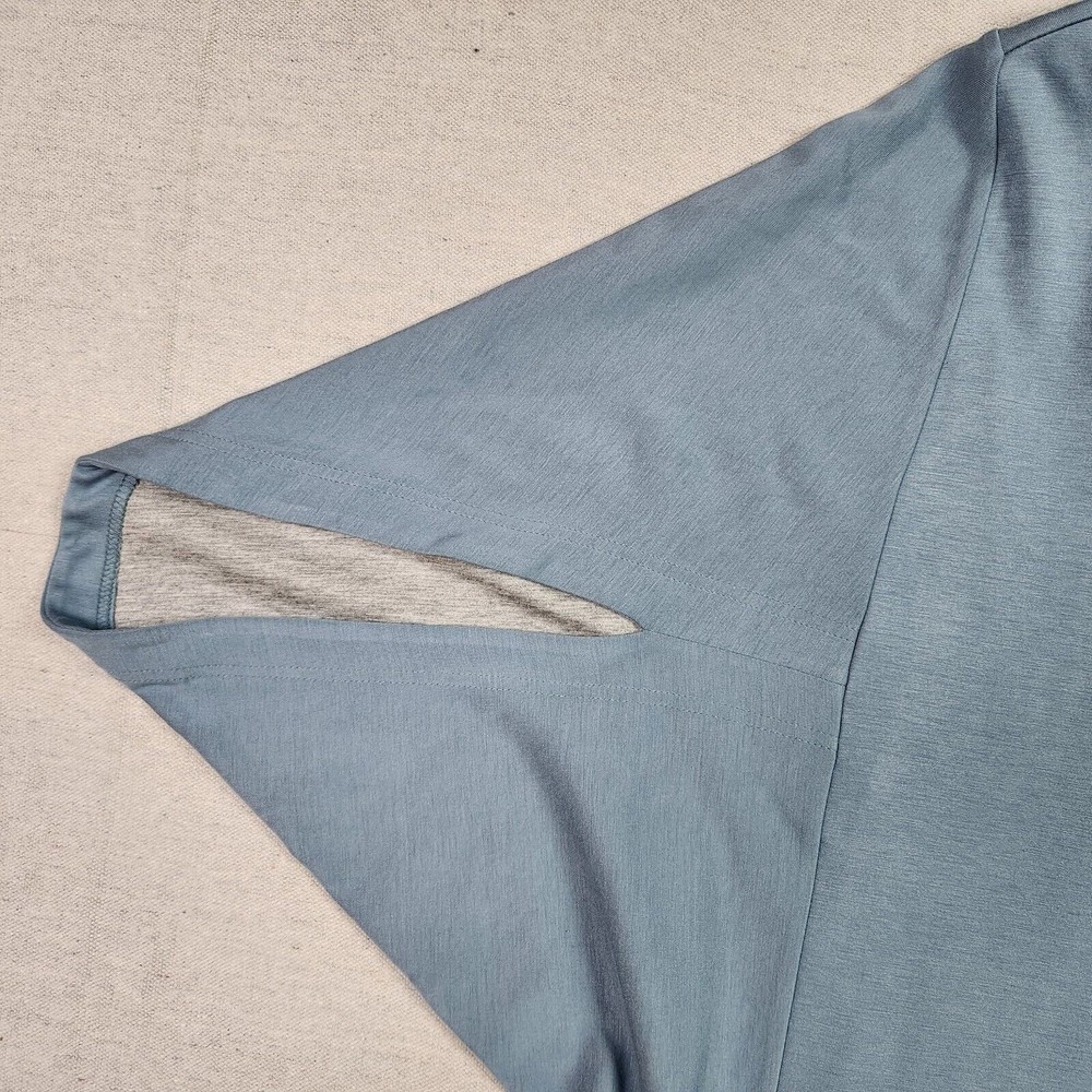 etcetera Top Womens XS Blue Kimono Sleeve Oversized Shirt Rayon Blend - Picture 5 of 14